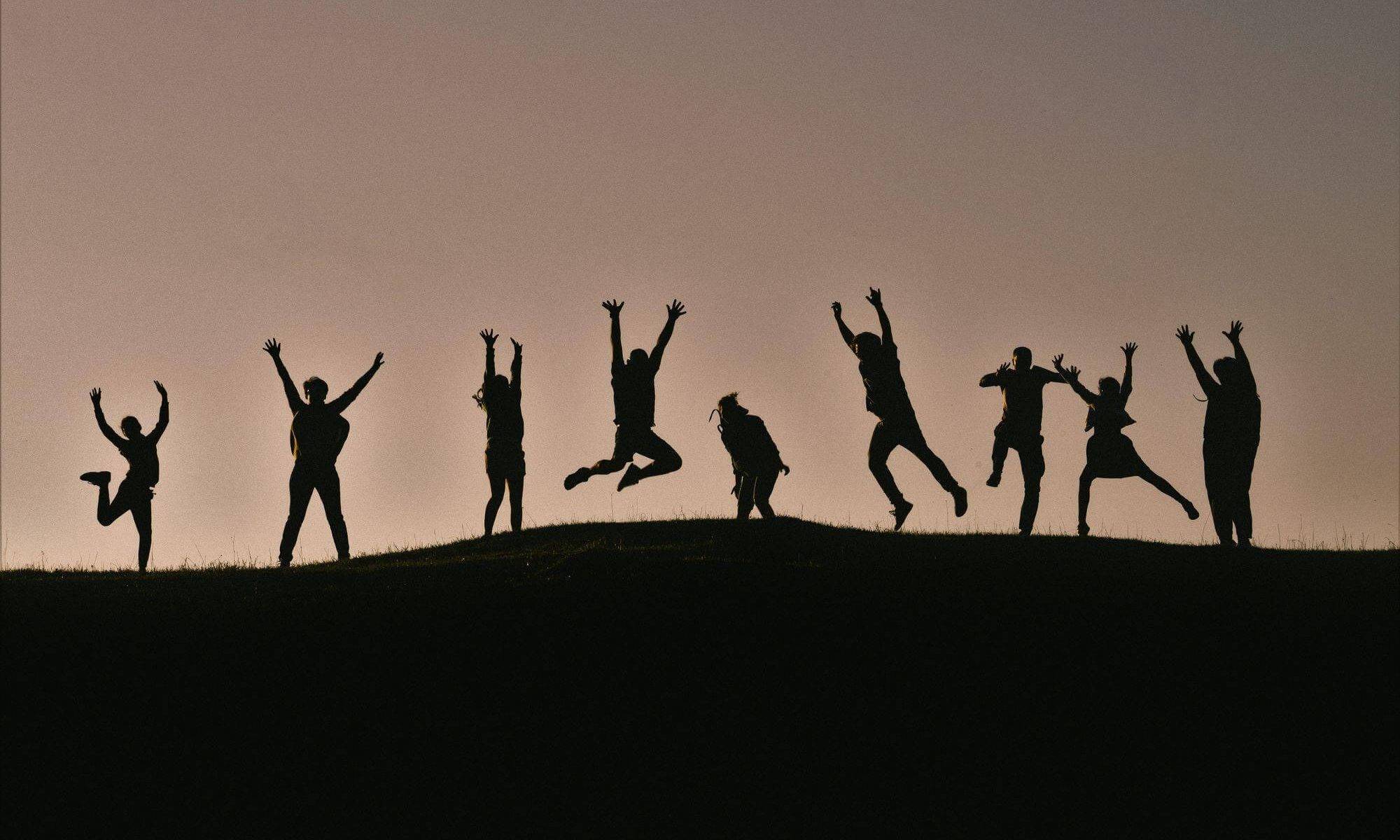 People jumping for joy when they’ve learned new ways to reduce stress
