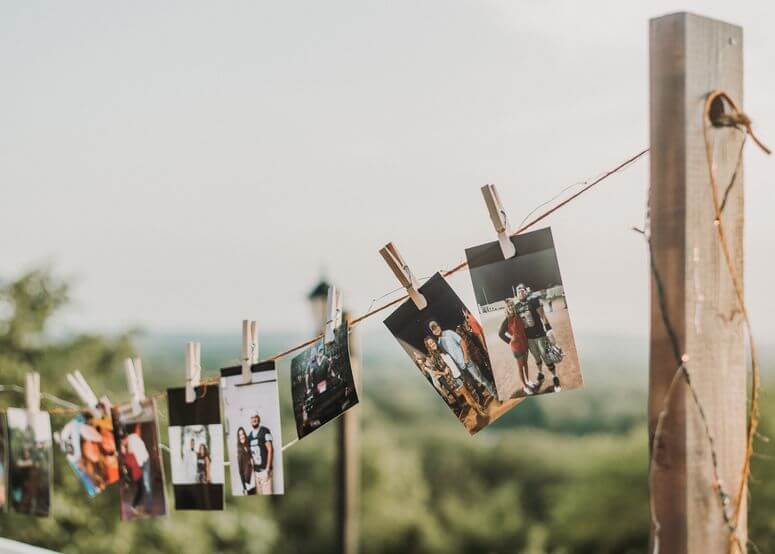 photographs of people pinned to a clothesline can help improve memory